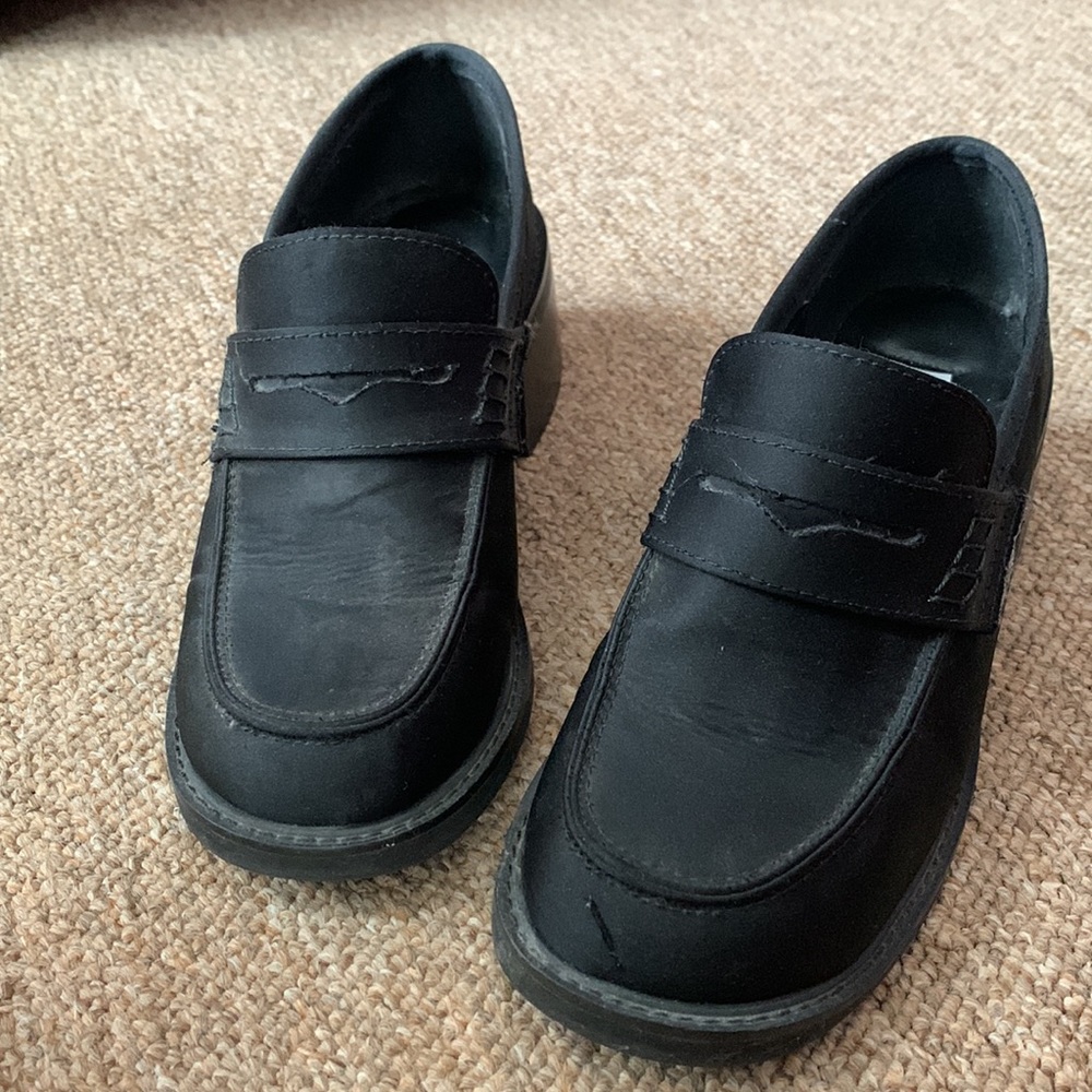 Black Platform Loafers - Picture 2 of 3